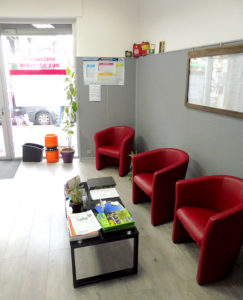 Espace d'attente de l'auto-école